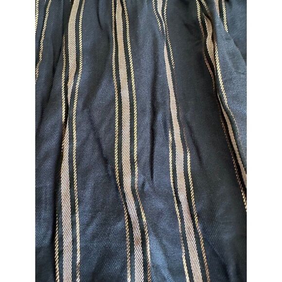 Anthropologie Small Navy Striped Short Pockets Pull On Resortwear Boho Beach - Picture 6 of 7